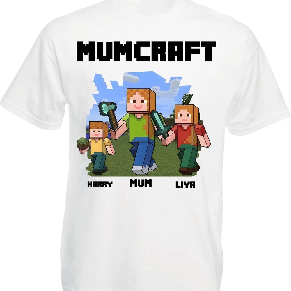 Mumcraft Personalised Kids Names T Shirt, Mothers Day Shirt, Gift For Mom